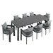 Modway Tahoe 9-Piece Outdoor Patio Aluminum Dining Set With Extendable Table - View 18