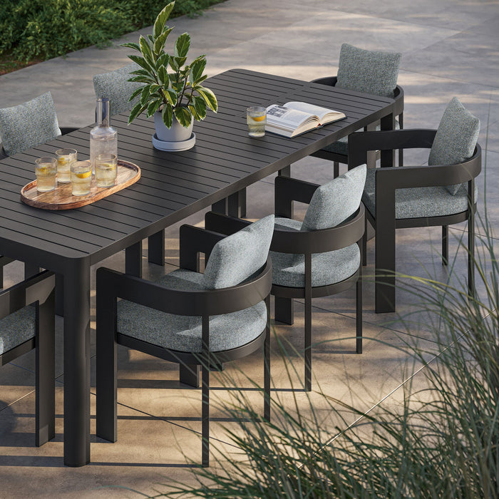 Modway Tahoe 9-Piece Outdoor Patio Aluminum Dining Set With Extendable Table - View 17