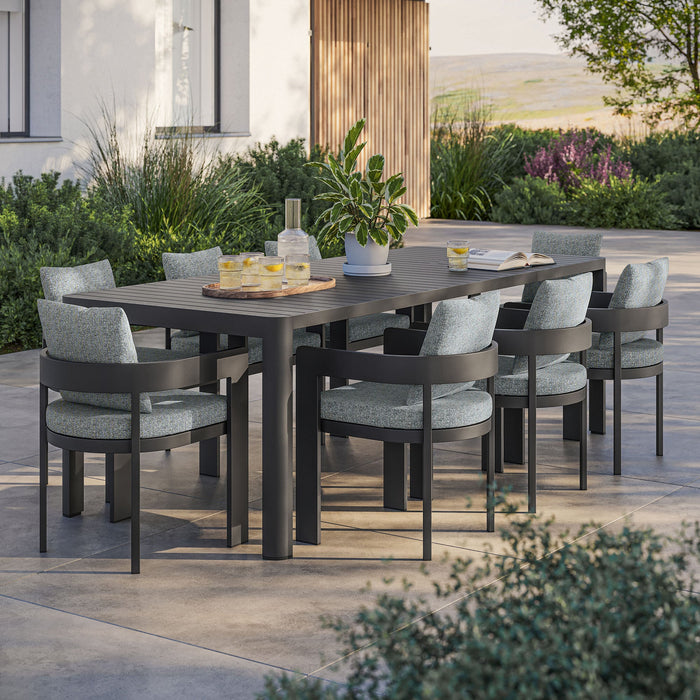 Modway Tahoe 9-Piece Outdoor Patio Aluminum Dining Set With Extendable Table - View 13