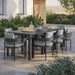 Modway Tahoe 9-Piece Outdoor Patio Aluminum Dining Set With Extendable Table - View 13