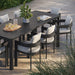 Modway Tahoe 9-Piece Outdoor Patio Aluminum Dining Set With Extendable Table - Lifestyle View