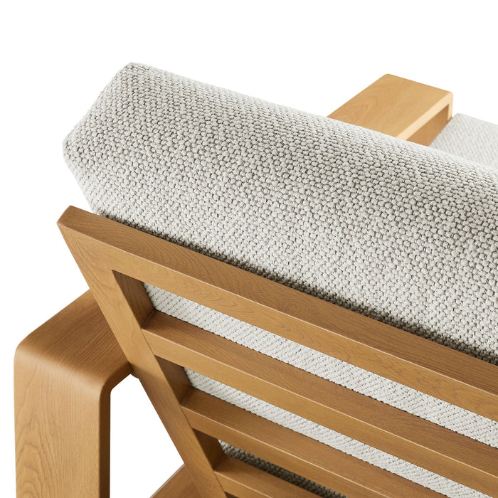 Lirienne Outdoor Patio Aluminum Faux Wood Armchair