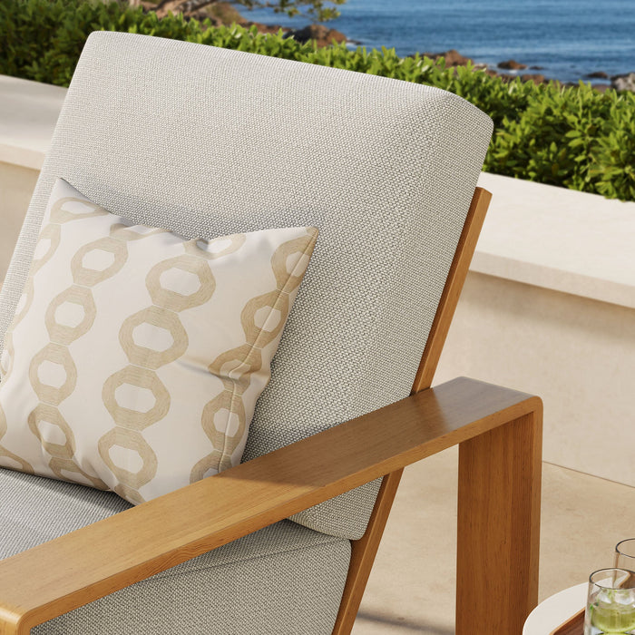 Lirienne Outdoor Patio Aluminum Faux Wood Armchair