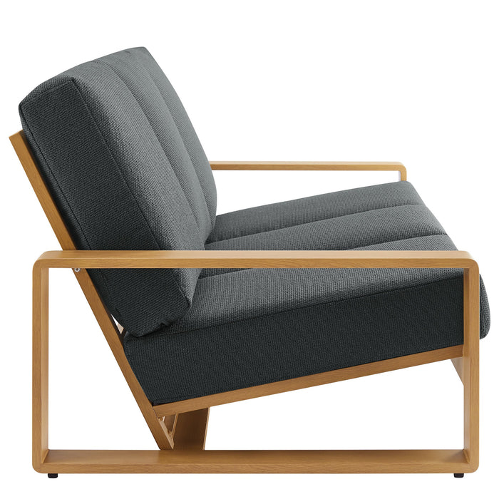 Lirienne 2-Piece Outdoor Patio Aluminum Faux Wood Furniture Set