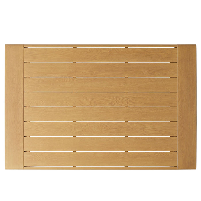 Lirienne 2-Piece Outdoor Patio Aluminum Faux Wood Furniture Set