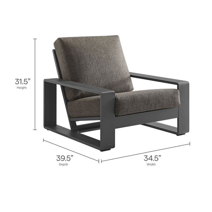 Lirienne Outdoor Patio Aluminum Armchair