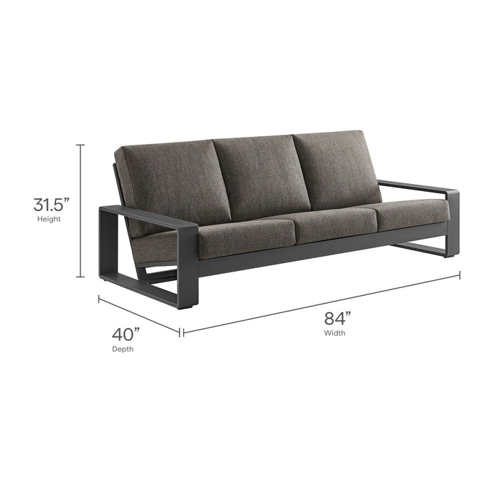 Lirienne Outdoor Patio Aluminum Sofa