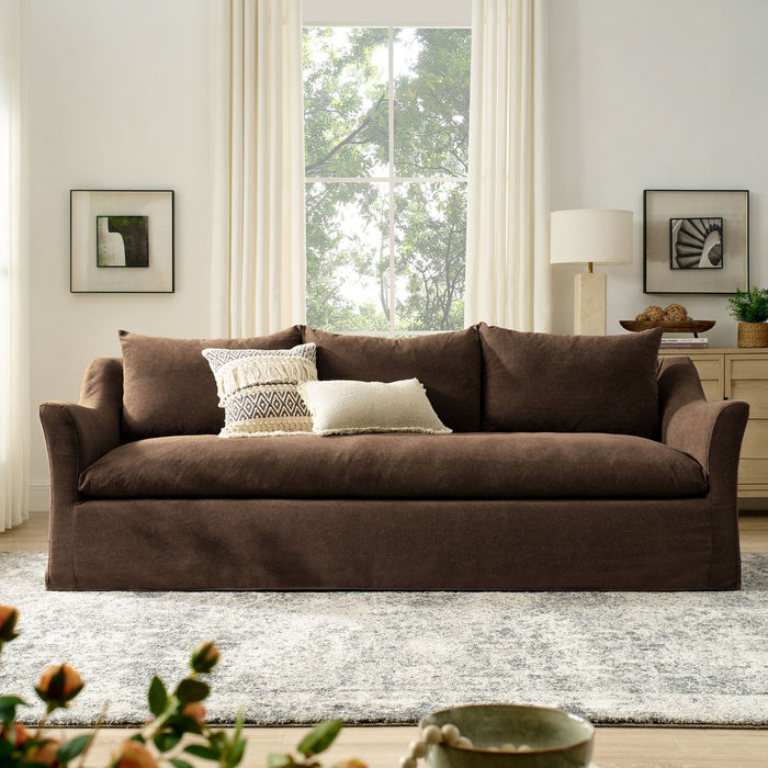 Somerset 92" Linen Blend Sofa Cocoa
