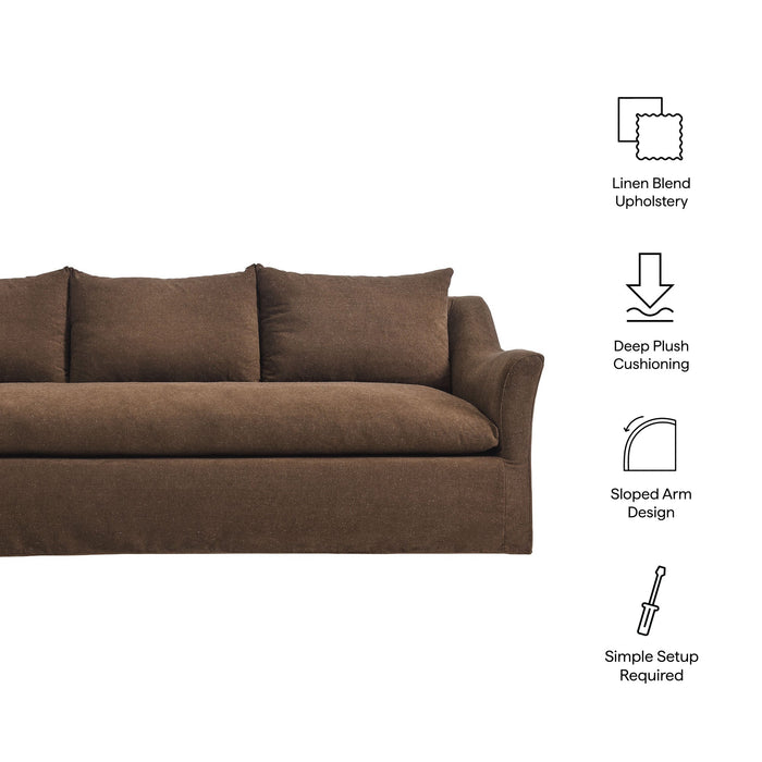 Somerset 92" Linen Blend Sofa Cocoa