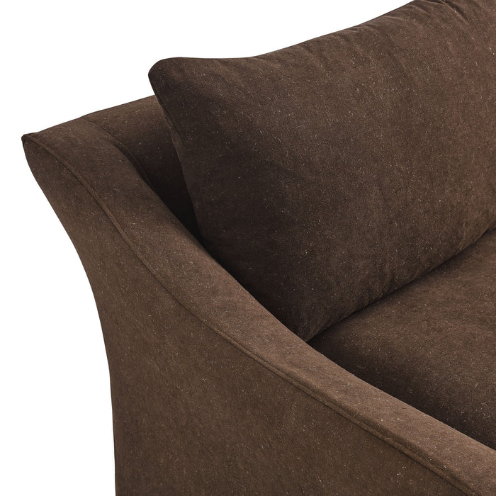 Somerset 70" Linen Blend Loveseat Cocoa