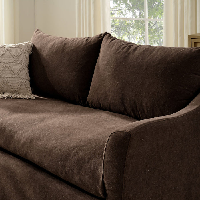 Somerset 70" Linen Blend Loveseat Cocoa
