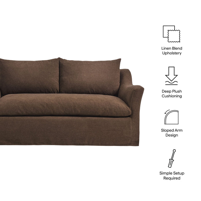 Somerset 70" Linen Blend Loveseat Cocoa