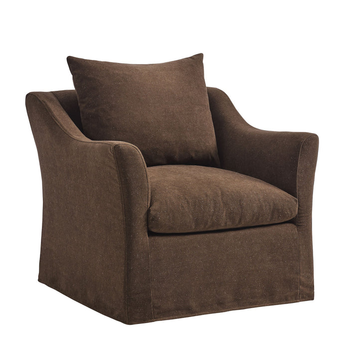 Somerset Linen Blend Armchair Cocoa