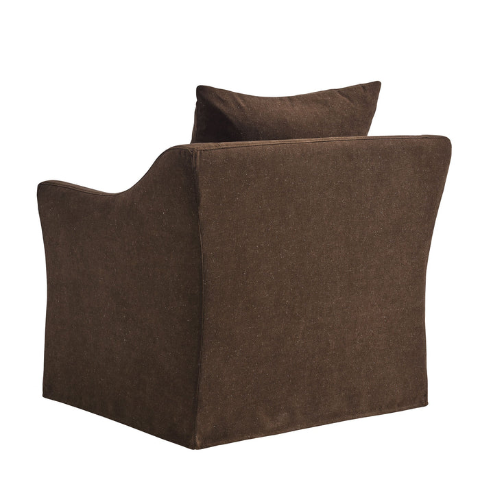 Somerset Linen Blend Armchair Cocoa