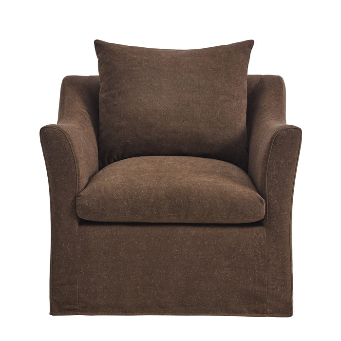 Somerset Linen Blend Armchair Cocoa