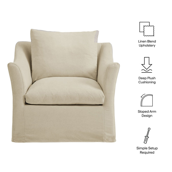 Somerset Linen Blend Armchair Linen