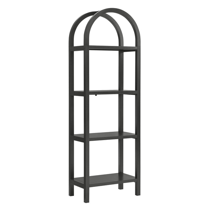 Vexley 72 Inch Tall Narrow Arched Bookshelf