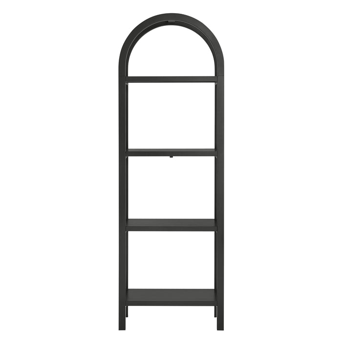 Vexley 72 Inch Tall Narrow Arched Bookshelf