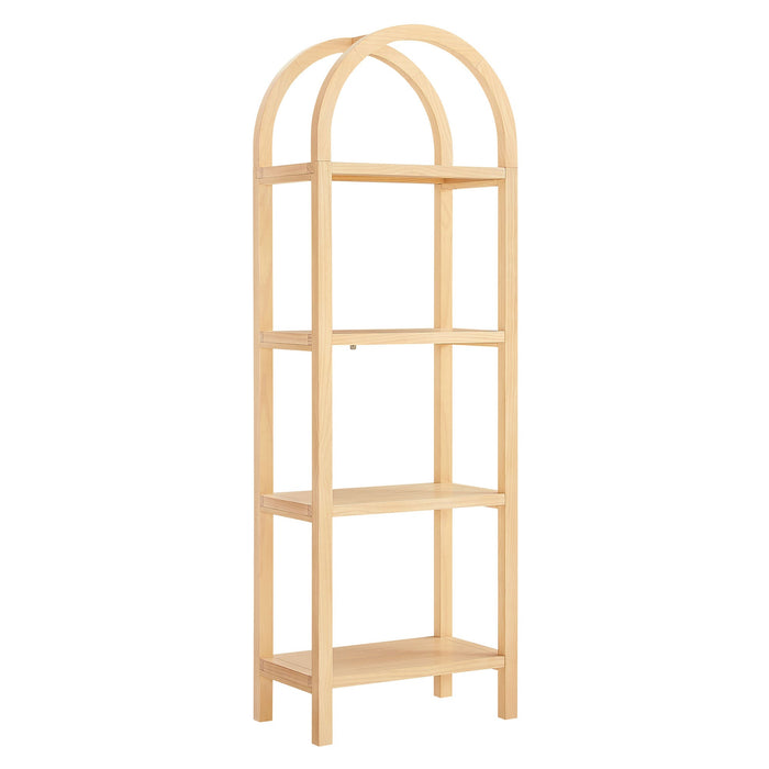 Vexley 72 Inch Tall Narrow Arched Bookshelf