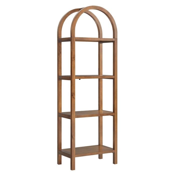 Vexley 72 Inch Tall Narrow Arched Bookshelf