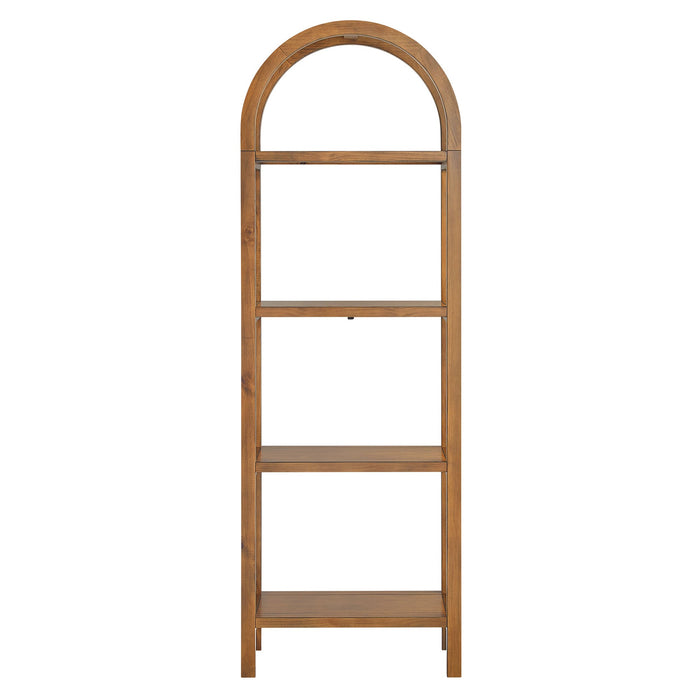 Vexley 72 Inch Tall Narrow Arched Bookshelf