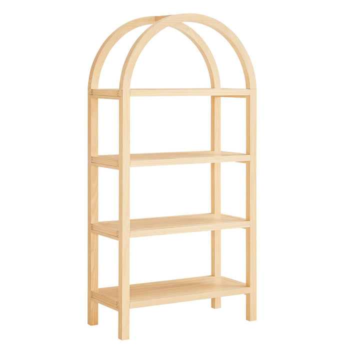 Vexley 60 Inch Arched Bookshelf