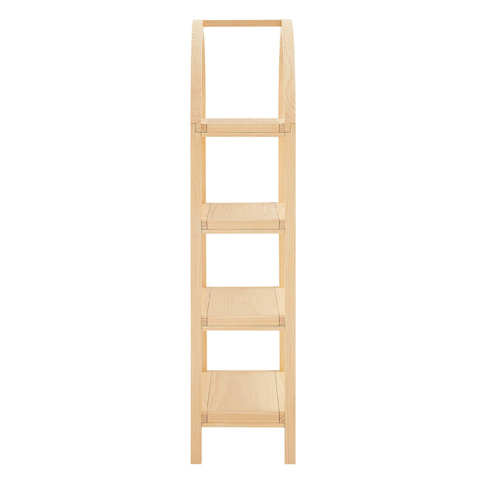 Vexley 60 Inch Arched Bookshelf