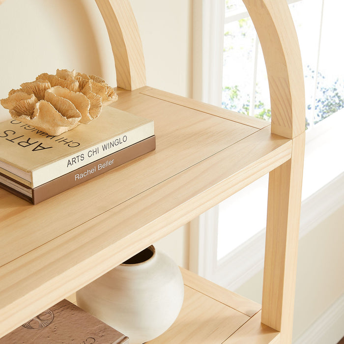 Vexley 60 Inch Arched Bookshelf