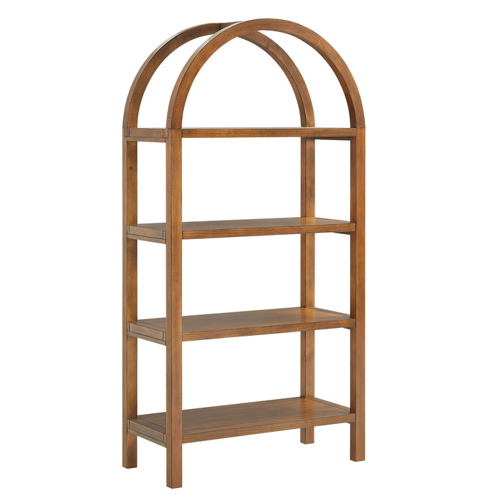 Vexley 60 Inch Arched Bookshelf