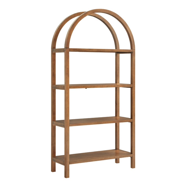 Vexley 72 Inch Large Arched Bookshelf
