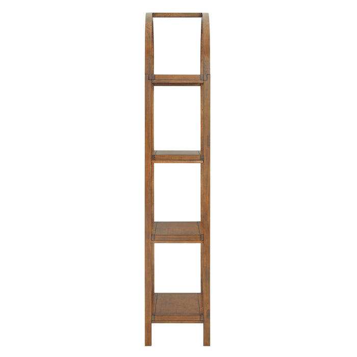 Vexley 72 Inch Large Arched Bookshelf