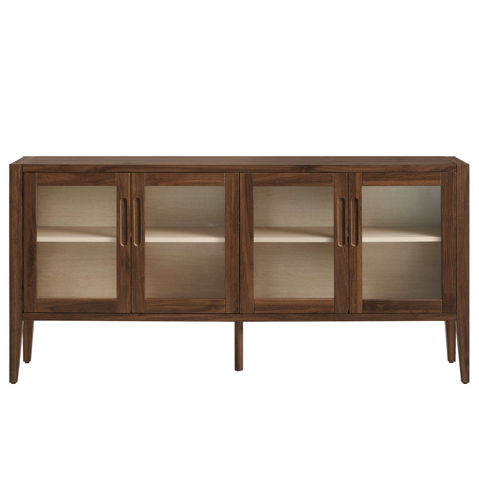 Modway Nell 72" Glass Door Sideboard Storage Display Cabinet - Features