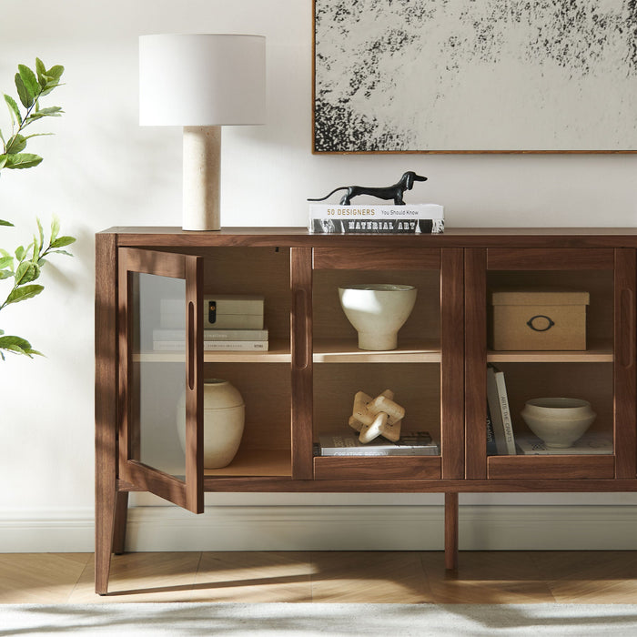 Modway Nell 72" Glass Door Sideboard Storage Display Cabinet - Lifestyle View