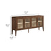Modway Nell 72" Glass Door Sideboard Storage Display Cabinet - Close-Up