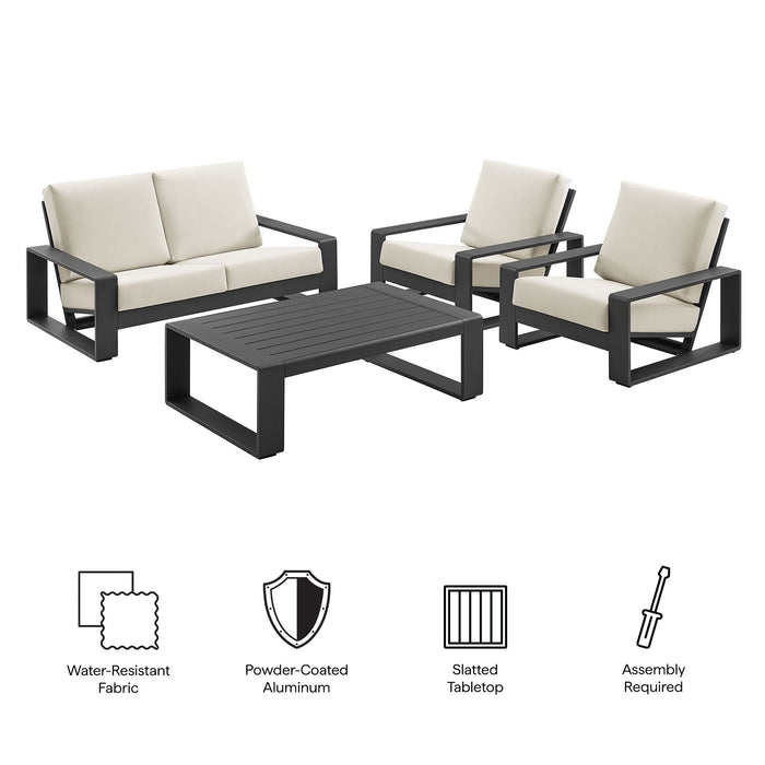 Lirienne 4-Piece Outdoor Patio Aluminum Furniture Set