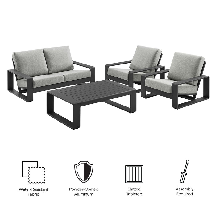 Lirienne 4-Piece Outdoor Patio Aluminum Furniture Set