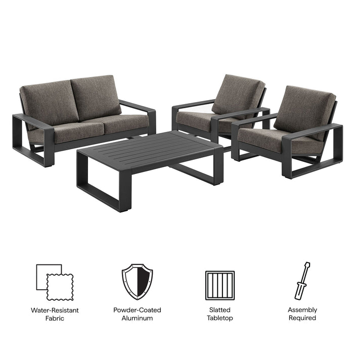 Lirienne 4-Piece Outdoor Patio Aluminum Furniture Set