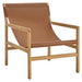 Modway Sonora Leather Sling Chair Living Room Furniture in Brown