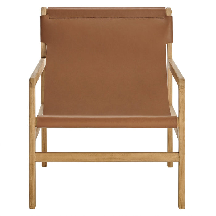 Modway Sonora Leather Sling Chair Living Room Furniture - Features