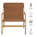 Modway Sonora Leather Sling Chair Living Room Furniture in Brown - Side View