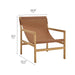 Modway Sonora Leather Sling Chair Living Room Furniture in Brown - Detail View