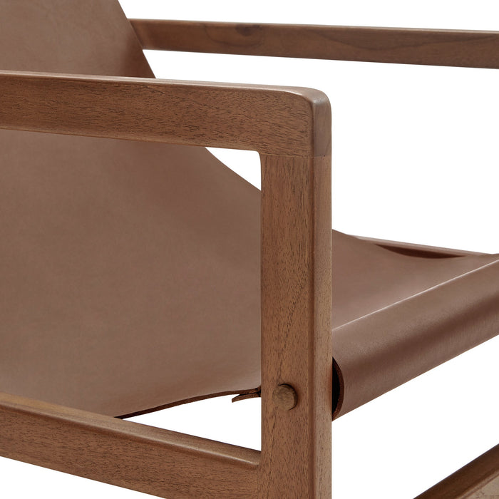 Modway Sonora Leather Sling Chair Living Room Furniture - View 18
