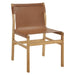 Modway Sonora Leather Dining Side Chair in Brown