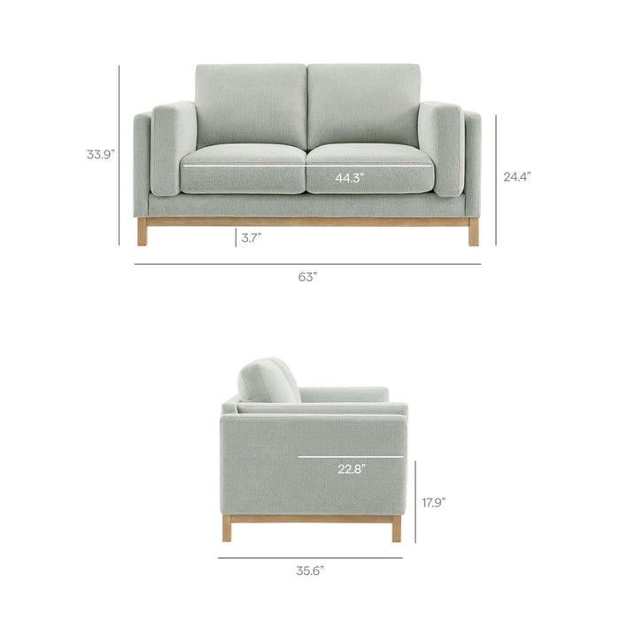 Modway Roscoe 63 inch Upholstered Loveseat Living Room Furniture - View 21