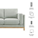 Modway Roscoe 63 inch Upholstered Loveseat Living Room Furniture - View 20
