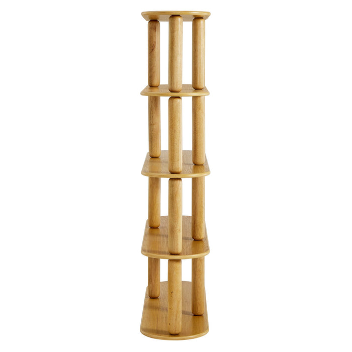 Arcus 4-Tier Oval Wood Bookshelf