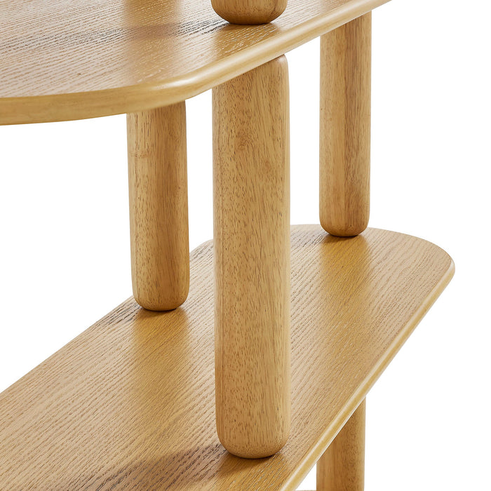 Arcus 4-Tier Oval Wood Bookshelf