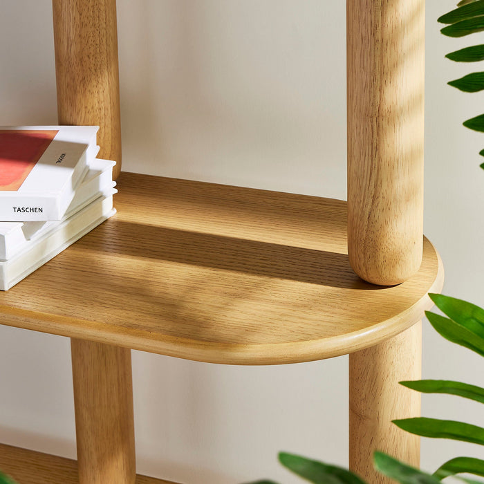 Arcus 4-Tier Oval Wood Bookshelf
