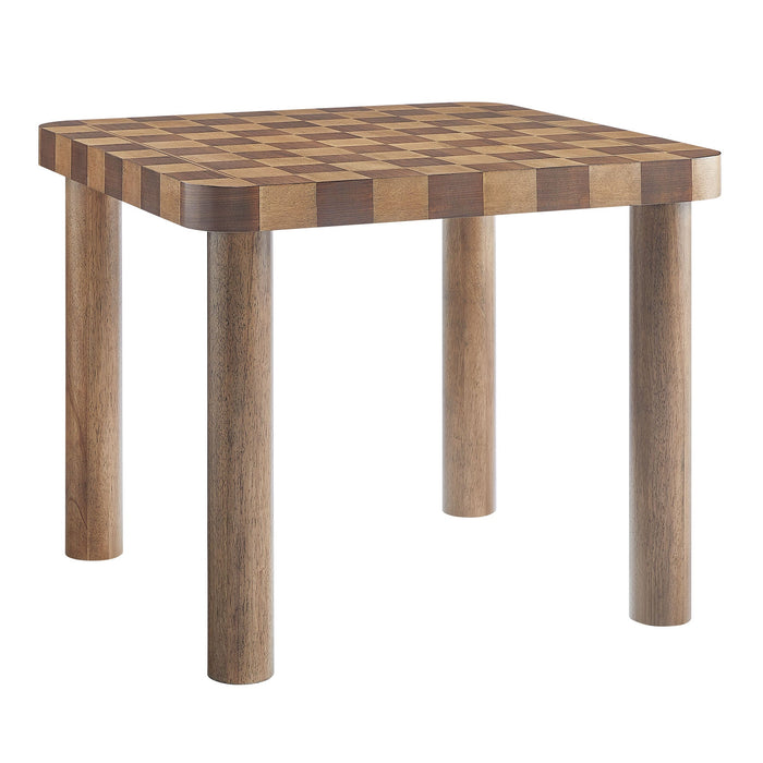Oscar 36 Inch Square Checkered Dining Table