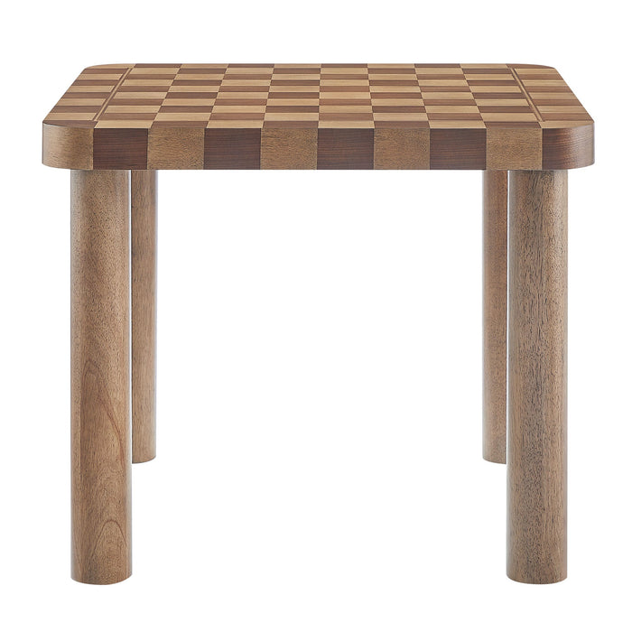 Oscar 36 Inch Square Checkered Dining Table